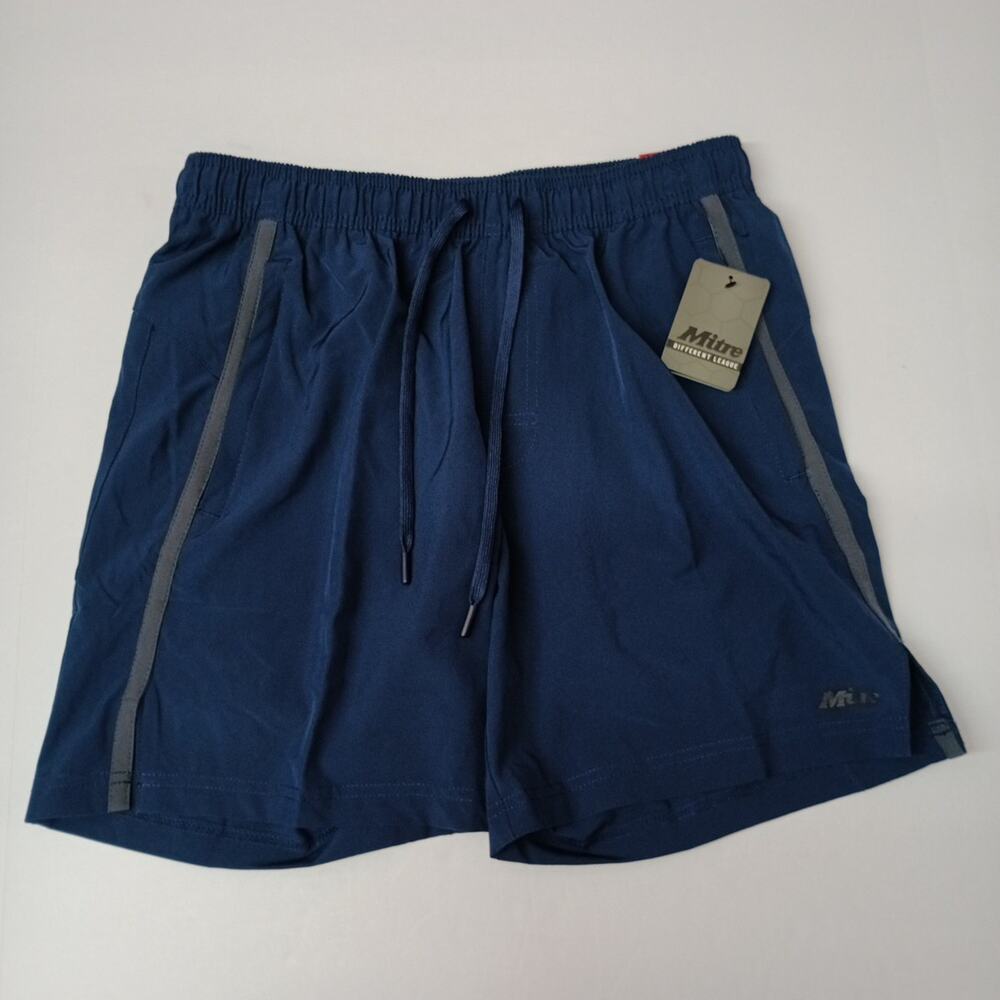 Mitre Men’s M Elastic Waist Blue Shorts‎ With 7” Inseam NWT
